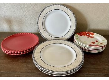 (4) 10 Strawberry Street Dinner Plates, (7) Cambridge Side Plates, (3) Primagera Side Plates