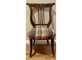 Antique Harp Back Chair (engraved On The Front)