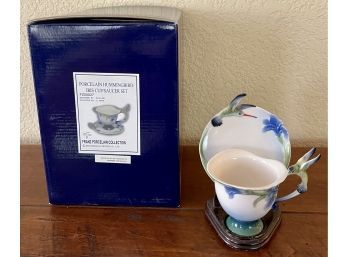 Franz Porcelain Humming Bird Cup And Saucer Set FZ00027