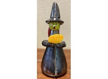 Signed Art Glass Witch