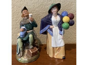 (2) Royal Doulton Figurines - Robin Hood HN2773 And Balloon Lady HN2935