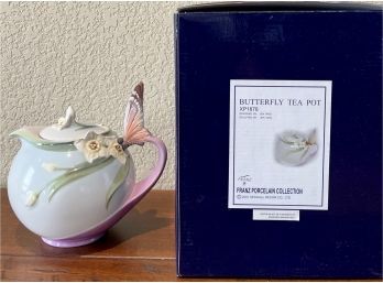 Franz Porcelain Collection Butterfly Teapot XP1878