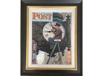 Norman Rockwell 'the Saturday Evening Post' November 3, 1945 Canvas Print In Frame