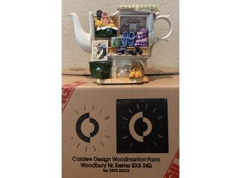 Cardew Designs Shoe Market Stall Teapot With Box