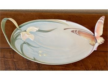 Franz Butterfly Porcelain Sculpted Tray XP1694