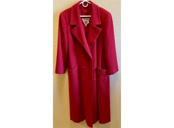 Womens Size 14 Marvin Richards 50 Percent Wool 50 Percent Cashmere Lord And Taylor Trench Coat