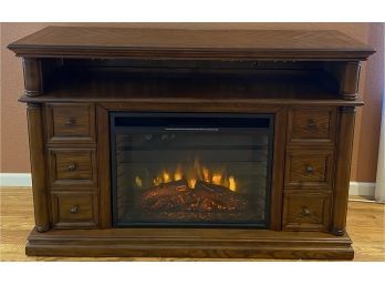 Allen & Roth Electric Fireplace And Media Mantel (remote Included)