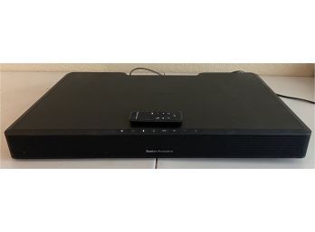 Boston Acoustics TVee One Sound Bar With Remote, Power Cable, And Optical Line