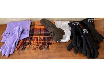 Collection Of Scarfs And Gloves Including Enerware, Humane Society, Nine West And More