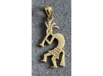 14K Gold Kokopelli Pendant Weighs 1.6 Grams