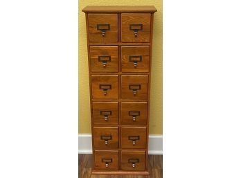 Wood And Veneer Back 12-drawer CD Cabinet With CD Collection