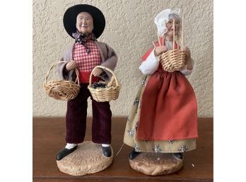 (2) Small Florence Figurines Man And Woman