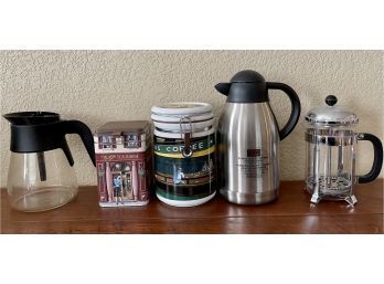 Coffee Lot, Glass Press, OGGI Stainless Carafe, Starbucks Coffee Canister And More