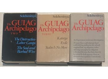 The Gulag Archipelago 1- 3 By Solzhenitsyn Hardback With Original Sleeves (1974 & Up)