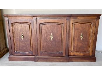 Solid Mahogany Drexel MCM Buffet With Central Drawer Space & Silverware Drawer