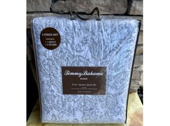 Tommy Bahama Home Full Queen Quilt Set New In Package (quilt & 2 Standard Shams)