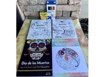 Collection Of Harry Potter Coloring Books Dia De Los Muertos, Celtic Mandalas, &  More