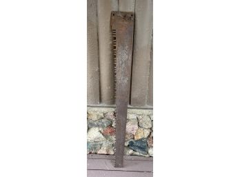 Antique Primitive Steel Cross Cut Saw Blade