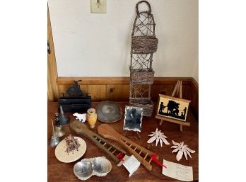 Large Vintage And Antique Eclectic Lot - Miniatures, Stones, Advertising, Candle Holders, Souvenir, And More