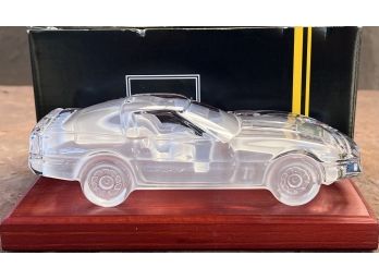 Mikasa Crystal 1986 Corvette With Wood Base And Original Box