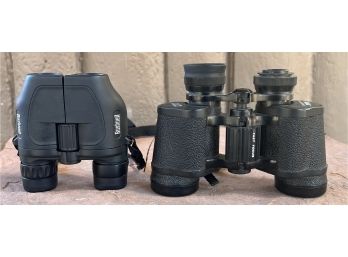 (2) Pairs Of Binoculars - Vivitar 7x35 WA And Bushnell Powerview 7-15 X 25