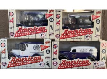 (4) Ertl American Pastime Series Colorado Rockies Die-cast Metal Banks New In Packaging