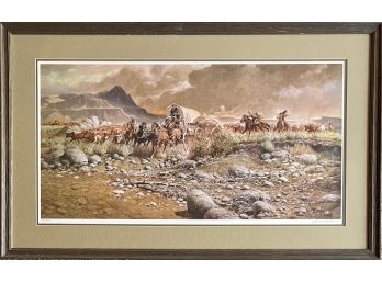 'run For The River' By Russ Vickers Signed Limited Edition Print No. 463 Out Of 950 In Custom Frame