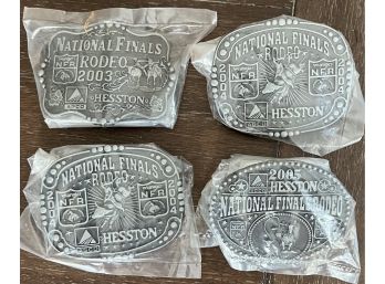 Hesston National Finals Rodeo Belt Buckles - 2003 - (2) 2004 - 2005