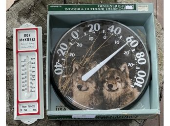 Acurite Designer Edition Thermometer And Roy McKoski Commercial Trucking Vintage Thermometer