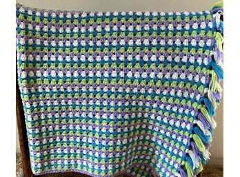 Vintage Crochet Multi Color Afghan