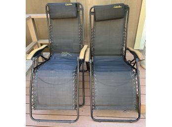 (2) Cabella's Folding/ Lounge Chairs, Both Recline