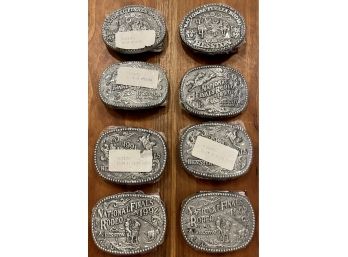 Hesston National Finals Rodeo Belt Buckles 1989 - 90 - 91 - 92 Youth In Original Packaging With Paperwork