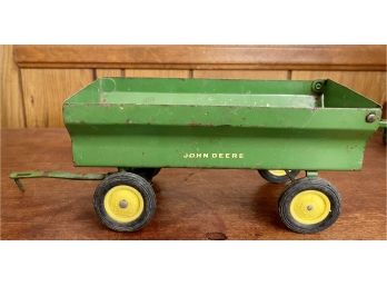 Antique John Deere Green Trailer With Wheels