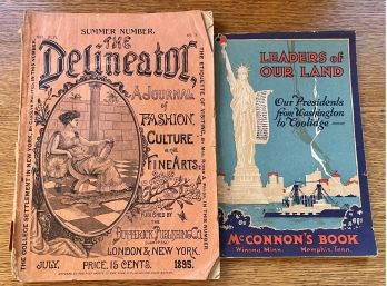 The Delineator 1895 Fashion Magazine And Leaders Of Our Land 1920's McConnon's Wynona Mississippi