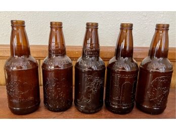 Sioux City Cream Soda, Cactus Orange, Wild Berry, And Burch Beer Vintage Bottles