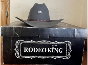 Rodeo King Cowboy Hat 5x Beaver Quality Size 7 1/4 With Original Box