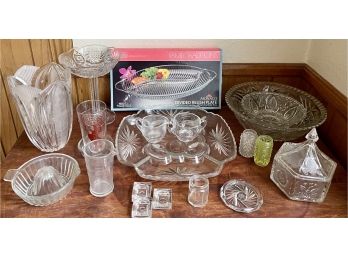 Collection Of Clear Glass - Compotes, Swanky Swig, Bowls, And More