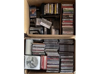 Large Collection CD's And Cassettes (as Is)