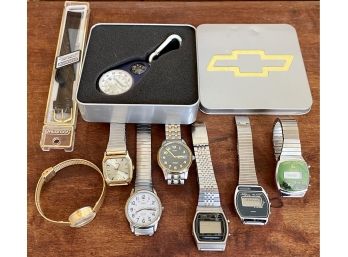 Collection Of Vintage Watches - Cheverelle, (4) Timex, John Deere, Casio, And More