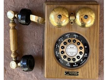 Vintage County Line Wooden Wall Mounted Telephone WP700