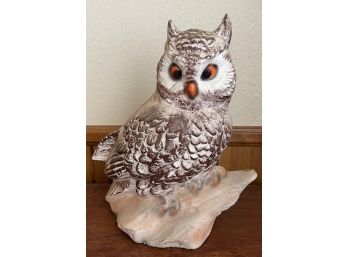 Mid Century Concrete Cast Owl Doorstop