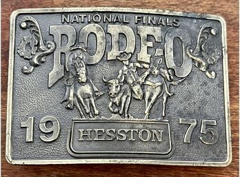 Heston 1975 National Finals Rodeo Belt Buckle, Limited Edition Collectors