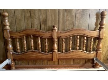 Vintage Queen Size Head Or Footboard With Metal Frame