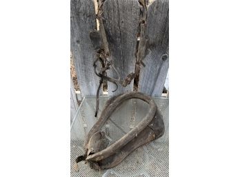 Antique Leather Yoke With Hames