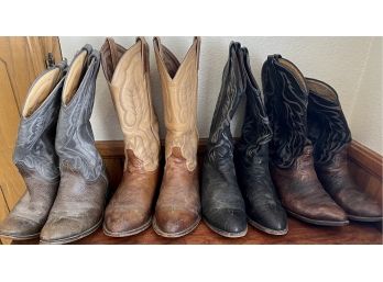 (3) Pairs Of Tony Lama Boots And (1) Pair Of Loredo Boots (as Is)