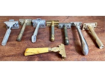 Collection Of Vintage And Antique Razors - Schick Injector With Bakealite Handle, Gillette, Ever-ready, & More