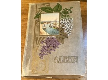 Antique Victorian Post Card Book Filled With Victorian Post Cards