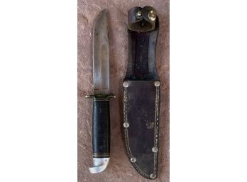 Vintage Western Boulder, Colorado Fixed Blade Knife With Sheathe