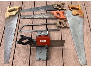 Collection Of Saws Including Handyman Mitre