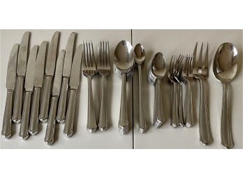 Mikasa Gerald Patrick Set Of Stainless Steel Flatware 8 Piece Set With Extra Serving Spoons